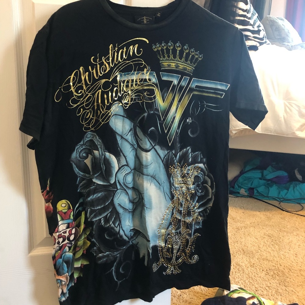 Authentic Christian Audigier T shirt size L